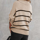 Striped Knit Collared Pullover Sweater