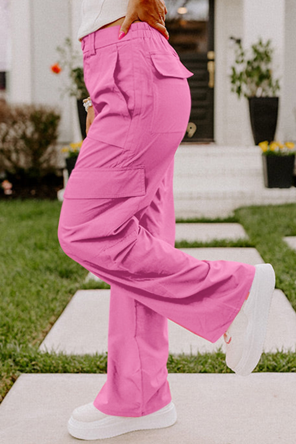 Rose High Waist Cargo Trousers