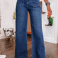 Wide Leg Pocketed High Waist Jeans