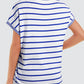 Stripe Knitted Bat Sleeve T Shirt