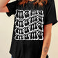 mama Letter Print Round Neck Casual T Shirt