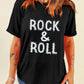 ROCK & ROLL Graphic Crew Neck Tee