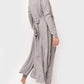 Tie Back Long Open Front Cardigan