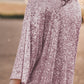 Sequin 3/4 Sleeve Open Front Duster Kimono