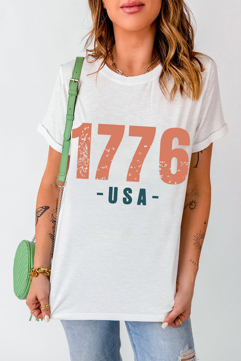 1776 USA Vintage Graphic T Shirt