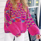 Rainbow Confetti Drop Shoulder Sweater