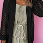 Solid Open Knit Cardigan