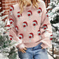 Cheer for Christmas Round Neck Casual Sweater