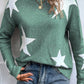 Star Pattern Drop Shoulder Sweater