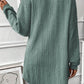 Textured Knit Side Pockets Open Front Cardigan