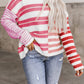 Blocked Drop Shoulder Slouchy Sweater
