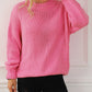 Chunky Knit Turtle Neck Drop Shoulder Sweater