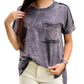 Vintage Mineral Wash Pocketed Tee with Slits