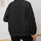 Solid Color Quilted Zip Up Puffer Jacket