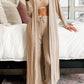 Split Long Cardigan and Skinny Pants Lounge Set