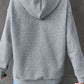 Lattice Textured Kangaroo Pocket Drawstring Hoodie