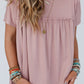 Ruffled Trim Loose Babydoll Tee