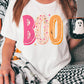 Halloween BOO Letter Graphic T-shirt