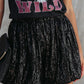 Sequin Straight Leg High Waist Casual Shorts
