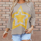 Floral Starbust Exposed Seam Mineral Wash Top