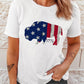 American Flag Bull Graphic Short Sleeve Tee