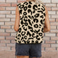 Leopard Print Sherpa Vest Coat