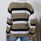 Striped Colorblock Pattern Knit Sweater