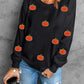 Halloween Pumpkin Graphic Drop Shoulder Sweatshirt