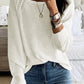 Long Sleeve Cutout Shoulder Relaxed Sweater