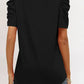 Puff Sleeve V-Neck T-Shirt