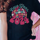 new year 2024 Print Crew Neck T Shirt