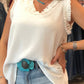 Frilled Trim V Neck Tank Top