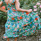 Plus Size Floral Smocked Back Tiered Maxi Dress