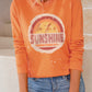 be the SUNSHINE Graphic Print Long Sleeve Top