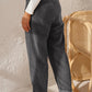 Corduroy High Waist Straight Leg Pants