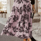 Floral Leaves Embroidered High Waist Maxi Skirt