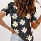 Daisy Printed Crewneck T Shirt