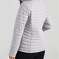 Solid Color Quilted Zip-up Puffer Jacket