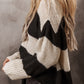 Colorblock Loose Pullover Sweater