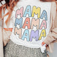 MAMA Slogan Print Crew Neck Casual T Shirt