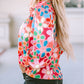 Floral Print Bubble Sleeve Shirt