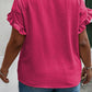 Ruffled Short Sleeve Plus Size Top