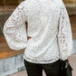 Floral Lace Crochet Loose Fit V Neck Top