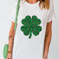 Leopard Four Leaf Clover Graphic Tee