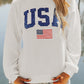 USA Flag Corded Graphic Sweatshirt