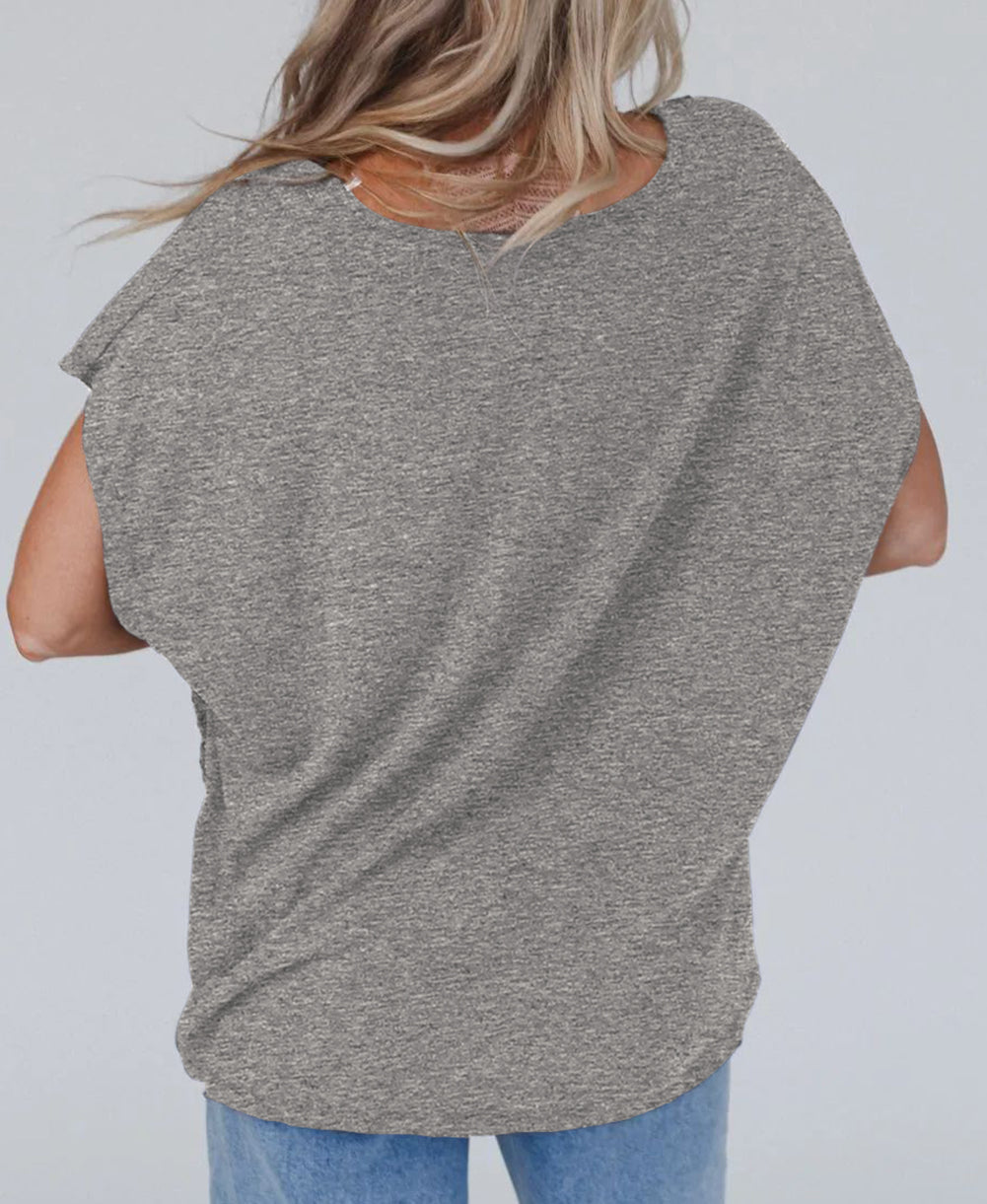 Crochet Lace Detail Oversized Tee