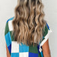 Color Block Cap Sleeve Sweater
