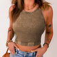 Ribbed Mineral Wash Racerback Cropped Tank Top
