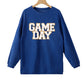 GAME DAY Glitter Detail Ribbed Drop Shoulder Sweatshirt