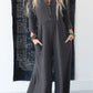 Button Long Sleeve Wide Leg Jumpsuit